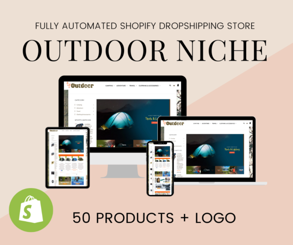 OUTDOOR NICHE Fully Automated Shopify Dropshipping Business Store Website
